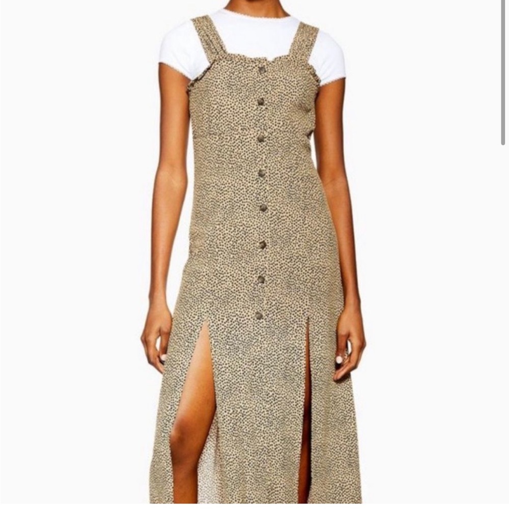 Cheetah print maxi Topshop cut out dress